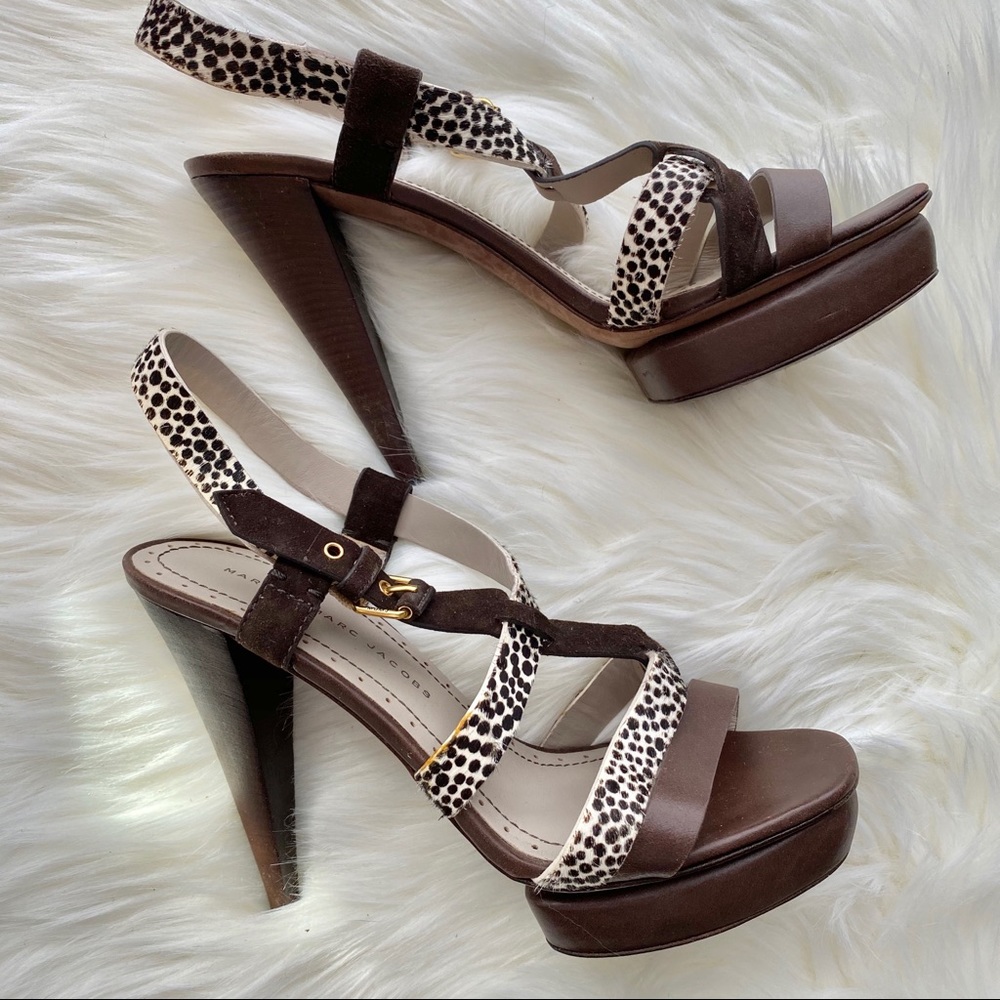 Marc by Marc Jacobs Pony Hair and Leather Sandals